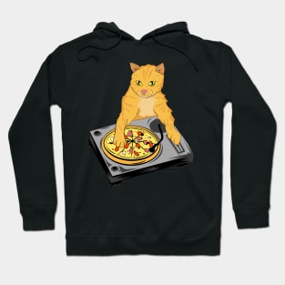 DJ Pizza Cat by Basement Mastermind Hoodie